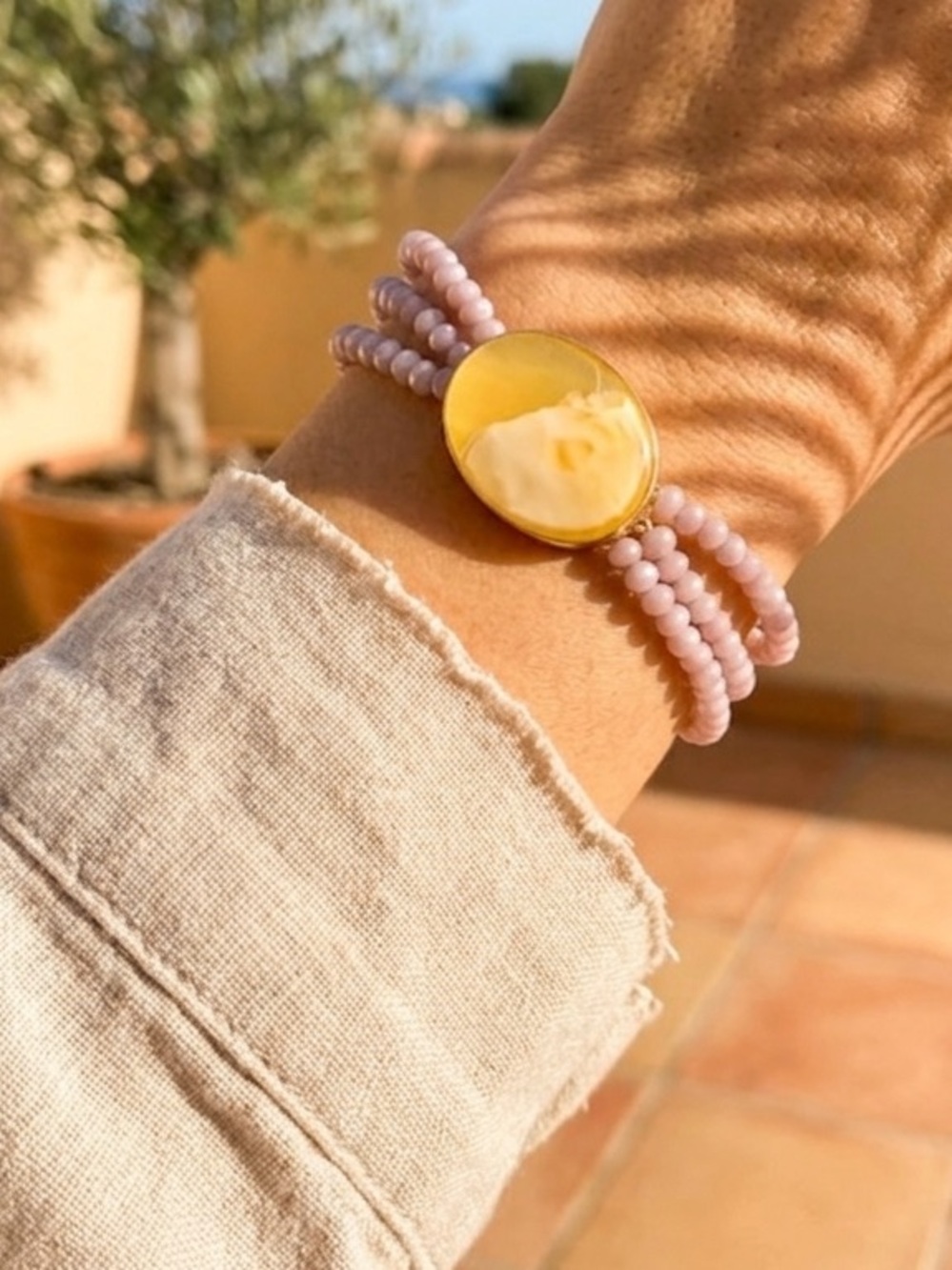 Plunder Exclusive Private Label Purple Beaded Wrap Bracelet